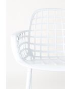 Sillón de jardín Albert Kuip blanco - 59,5 x 59,5 x 82,5 cm