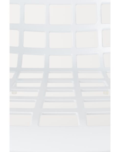Sillón de jardín Albert Kuip blanco - 59,5 x 59,5 x 82,5 cm