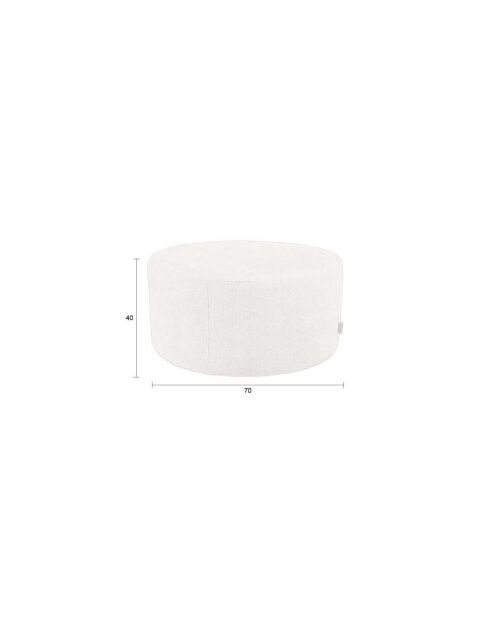 Puf Rocca marrón claro - 70 x 70 x 40 cm