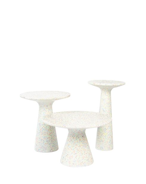 Tavolino Victoria multicolore riciclato - 40 x 40 x 45 cm