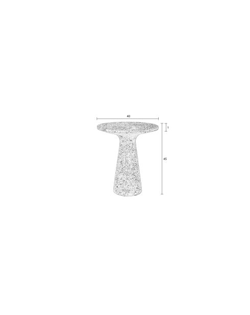 Mesa auxiliar multicolor reciclada Victoria - 40 x 40 x 45 cm