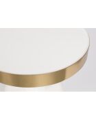 Mesa auxiliar Glam blanca - 36 x 36 x 51 cm