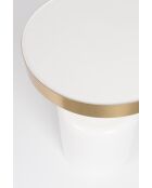 Mesa auxiliar Glam blanca - 36 x 36 x 51 cm