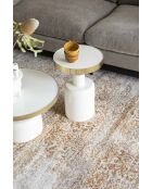 Mesa auxiliar Glam blanca - 36 x 36 x 51 cm