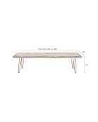 Panca Alagon marrone - 180 x 40 x 45 cm