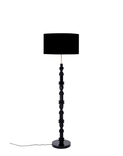 Lámpara de pie negra Totem - 46 x 46 x 148 cm