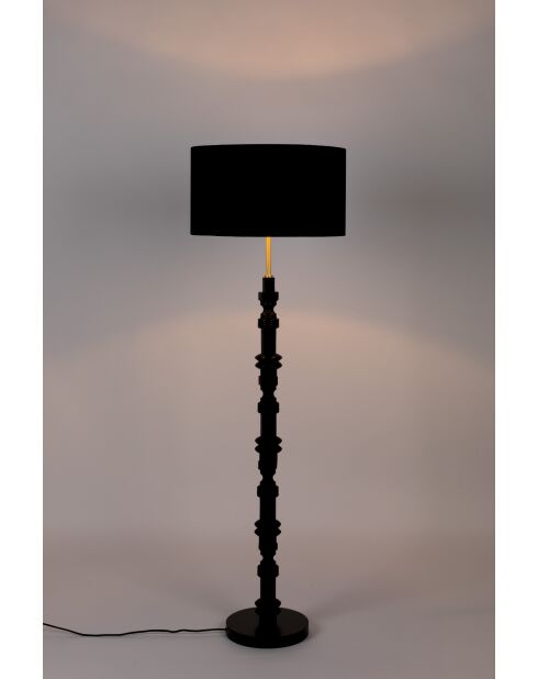 Lámpara de pie negra Totem - 46 x 46 x 148 cm