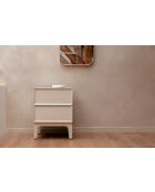 Mesita de noche June beige — 45 x 45 x 60 cm