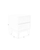 Mesita de noche June beige — 45 x 45 x 60 cm