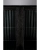Travis wijnkast zwart eikenhout - 465 x 88,5 x 180,5 cm