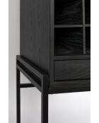 Travis wijnkast zwart eikenhout - 465 x 88,5 x 180,5 cm