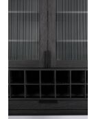 Travis wijnkast zwart eikenhout - 465 x 88,5 x 180,5 cm