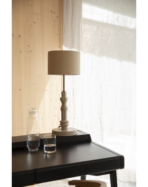 Lámpara de mesa Totem beige - 26 x 26 x 65 cm
