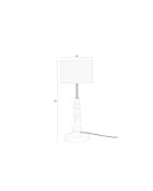 Lámpara de mesa Totem beige - 26 x 26 x 65 cm