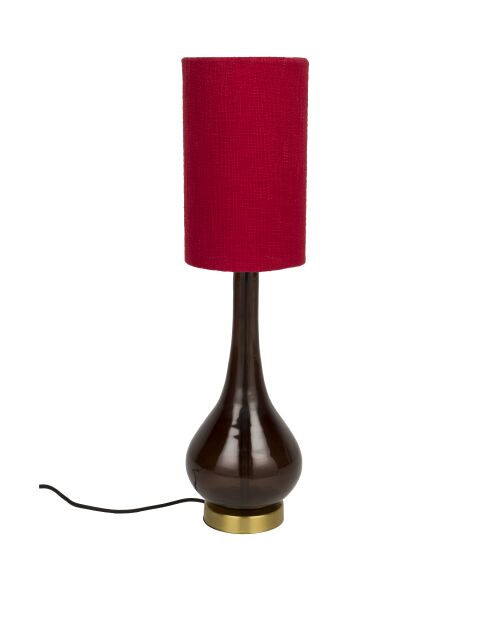 Lámpara de mesa roja Jules - 15 x 15 x 60 cm