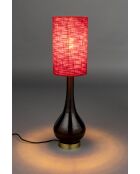Lampe de table Jules rouge - 15 x 15 x 60 cm