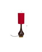 Lampe de table Jules rouge - 15 x 15 x 60 cm