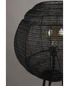Lámpara de pie negra Meezan - 40 x 40 x 142 cm