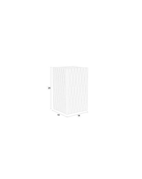 Vase Riley vert - 14 x 14 x 25 cm