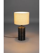 Lampe de table Yalu noire - 27 x 27 x 54 cm