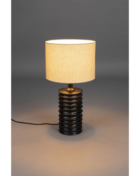 Lámpara de mesa negra Yalu - 27 x 27 x 54 cm