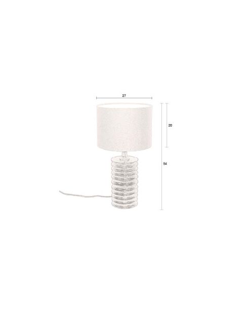 Lampe de table Yalu noire - 27 x 27 x 54 cm