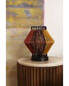 Lámpara de mesa Surya cuerda multicolor - 30 x 30 x 26 cm