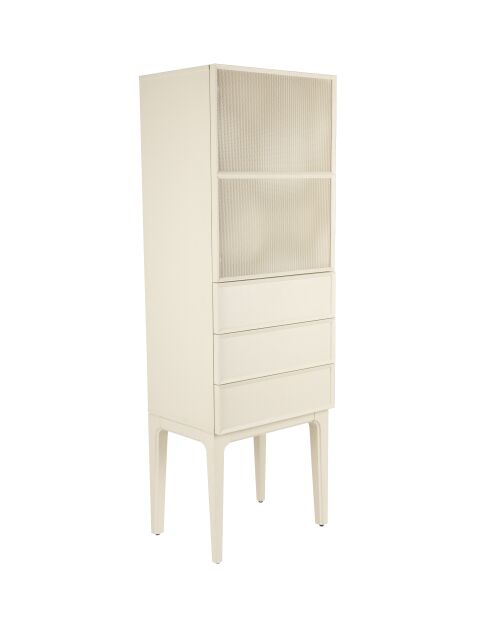Armadio beige June con 1 anta e 3 cassetti - 45 x 60 x 180 cm