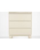 Armadio beige June con 1 anta e 3 cassetti - 45 x 60 x 180 cm