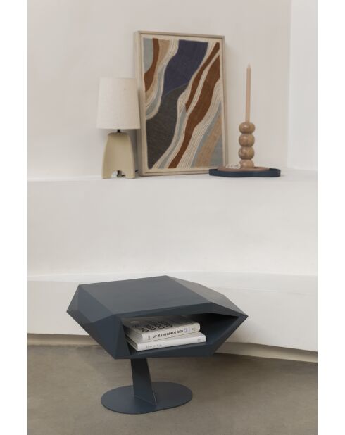 Table d'appoint North bleue - 60 x 40 x 40 cm