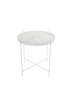 Table d'appoint Cupid blanche - 43 x 43 x 45 cm