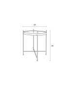 Table d'appoint Cupid blanche - 43 x 43 x 45 cm