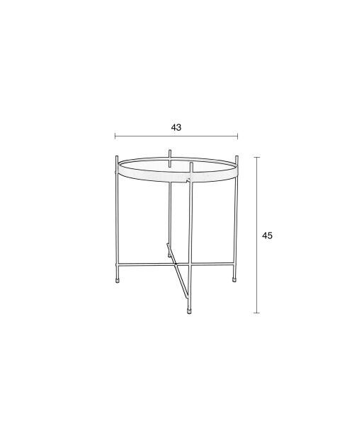 Table d'appoint Cupid blanche - 43 x 43 x 45 cm