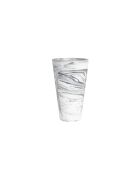 Vaso conico bianco e nero - 15 x 15 x 24,5 cm