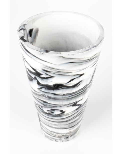 Vase Conic noir et blanc - 15 x 15 x 24.5 cm