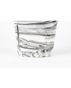 Vaso conico bianco e nero - 15 x 15 x 24,5 cm