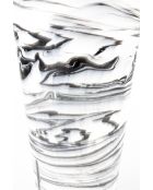 Vaso conico bianco e nero - 15 x 15 x 24,5 cm