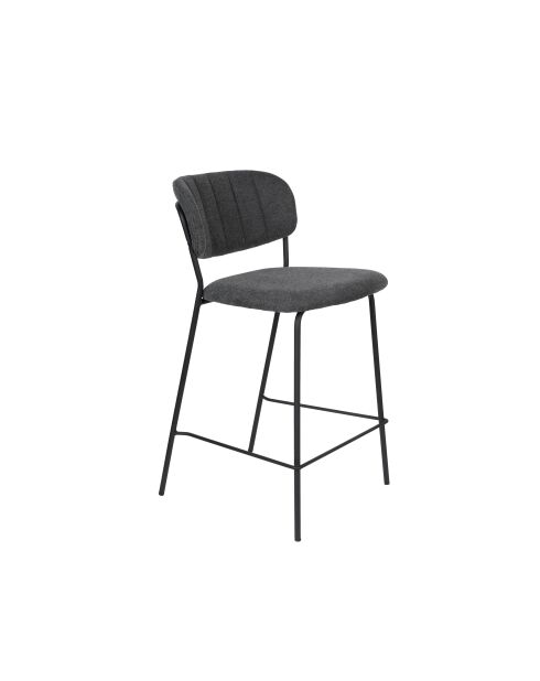 Taburete Jolien negro/gris oscuro - 54 x 48 x 89 cm