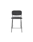 Tabouret de comptoir Jolien noir/gris foncé - 54 x 48 x 89 cm