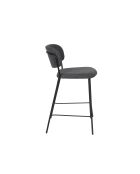 Tabouret de comptoir Jolien noir/gris foncé - 54 x 48 x 89 cm