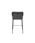 Tabouret de comptoir Jolien noir/gris foncé - 54 x 48 x 89 cm