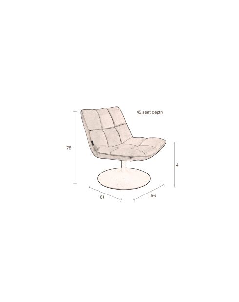 Silla de bar rosa - 66 x 78 cm