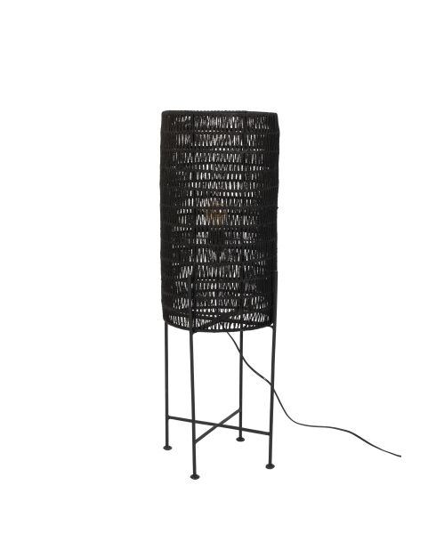 Lámpara de pie negra Kari - 30 x 30 x 95 cm