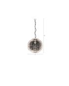Meezan graue Pendelleuchte - 70 x 70 x 75 cm