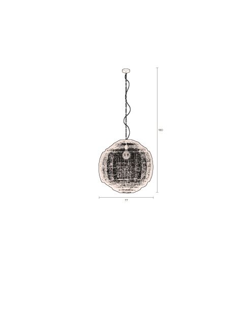 Meezan graue Pendelleuchte - 70 x 70 x 75 cm