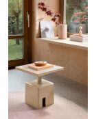 Mesa auxiliar Chubby beige - 40 x 40 x 45 cm