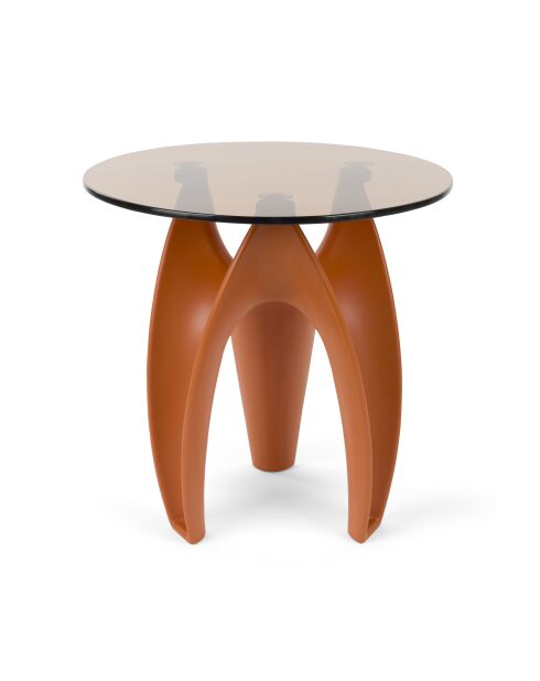 Mesa auxiliar roja Hactua - 40 x 40 x 41 cm