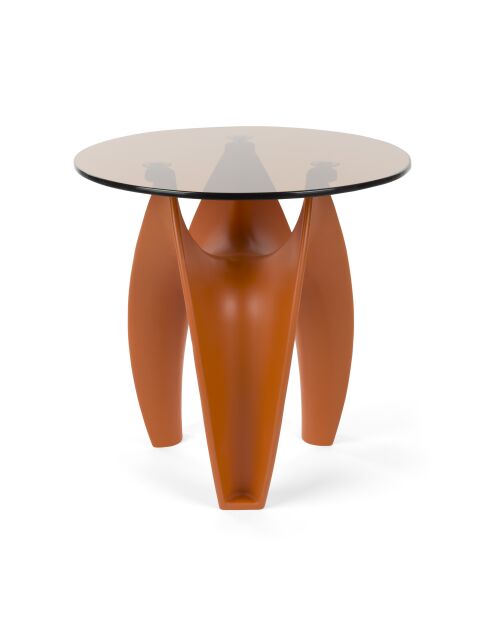 Mesa auxiliar roja Hactua - 40 x 40 x 41 cm