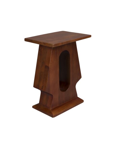 Bijzettafel Pilaster bruin - 35 x 25 x 48 cm