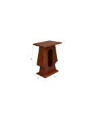 Table d'appoint Pilaster marron - 35 x 25 x 48 cm